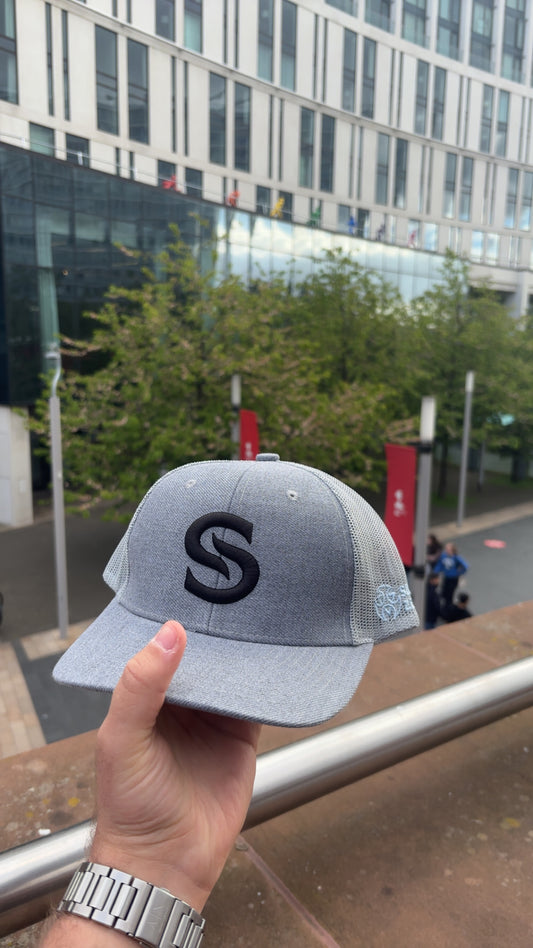 Ice Blue x Grey Trucker
